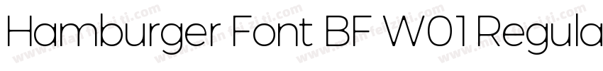 Hamburger Font BF W01 Regular字体转换